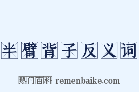 半臂背子反义词是什么意思的图片